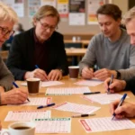 Peliporukka lottoamassa