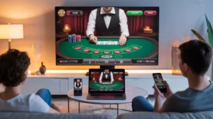 Live-pelaajat sohvalla