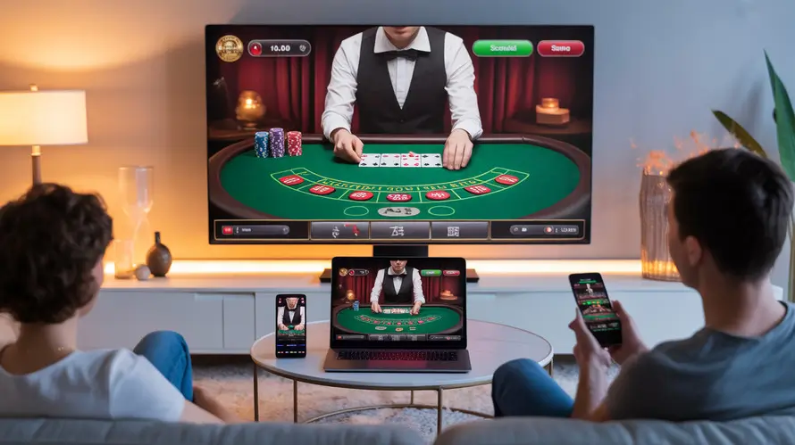 Live-pelaajat sohvalla