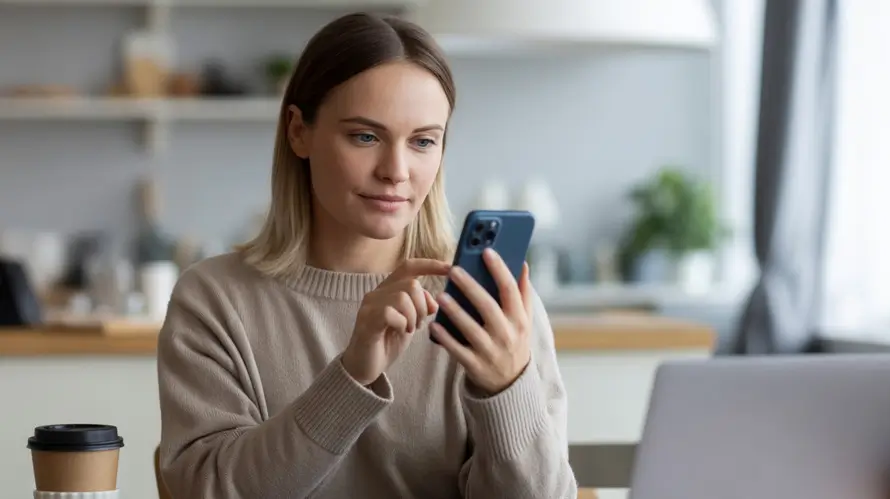 Millin pelaaja puhelimen kanssa