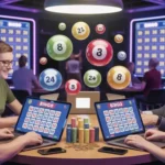 Bingopelaajat tietokoneiden ääressä