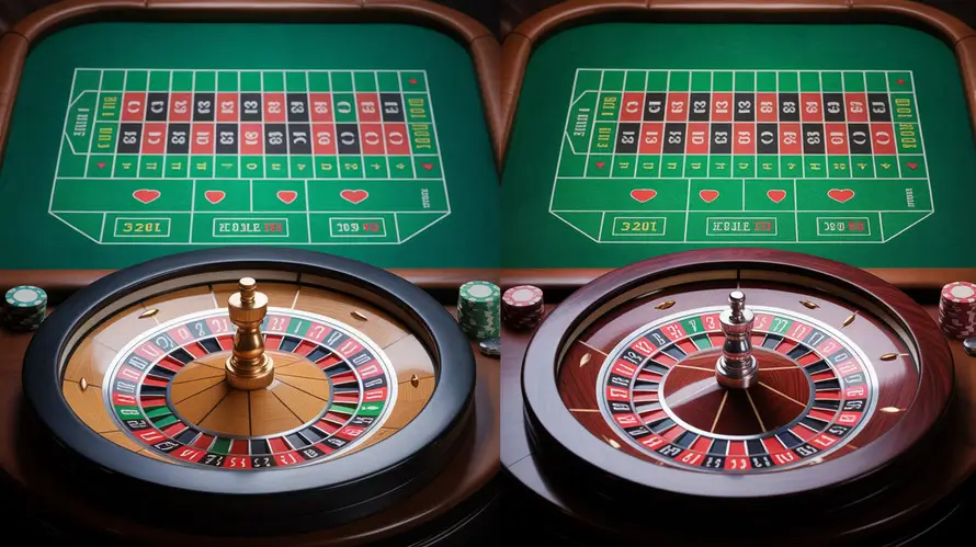 Kaksi rulettipöytää vierekkäin