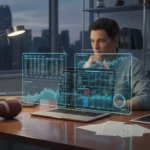 Veikkaaja tietokoneen edessä