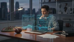 Veikkaaja tietokoneen edessä